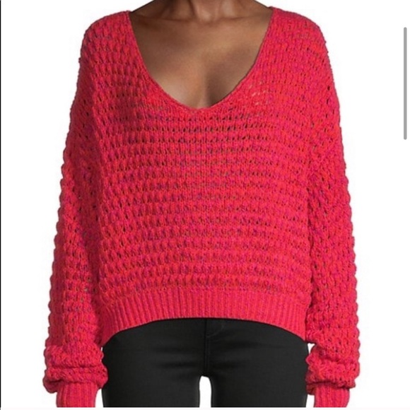 NWT Free People Coconut Sweater in Dragonfruit - Picture 8 of 12